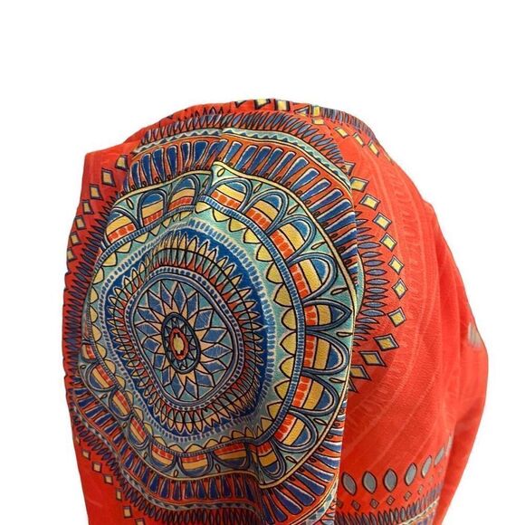 Hello Miss Hot Pink One Shoulder Geometric Print Sheath Dress Sz L - Picture 7 of 13